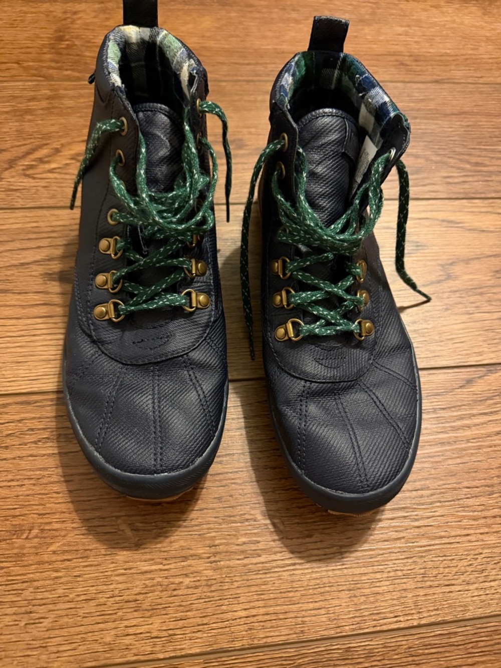 Keds Navy Women’s Lace-Up Duck Boots water resistant